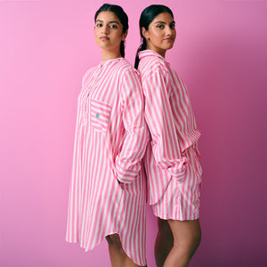 Candy Pink Stripe Short Pyjamas