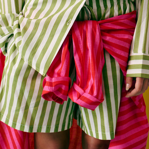 Apple Green Stripe Short Pyjamas