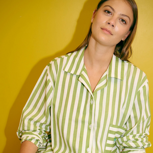 Apple Green Stripe Short Pyjamas