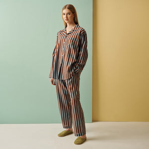 Mocha & Sky Relaxed Cotton Pyjamas