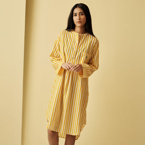 Zesty Lemon Stripe Sleepshirt