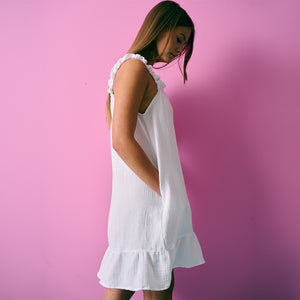 Cloud Muslin Frilled Nightdress