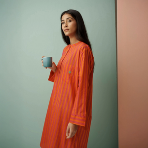 Fuschia Blush Stripe Sleepshirt