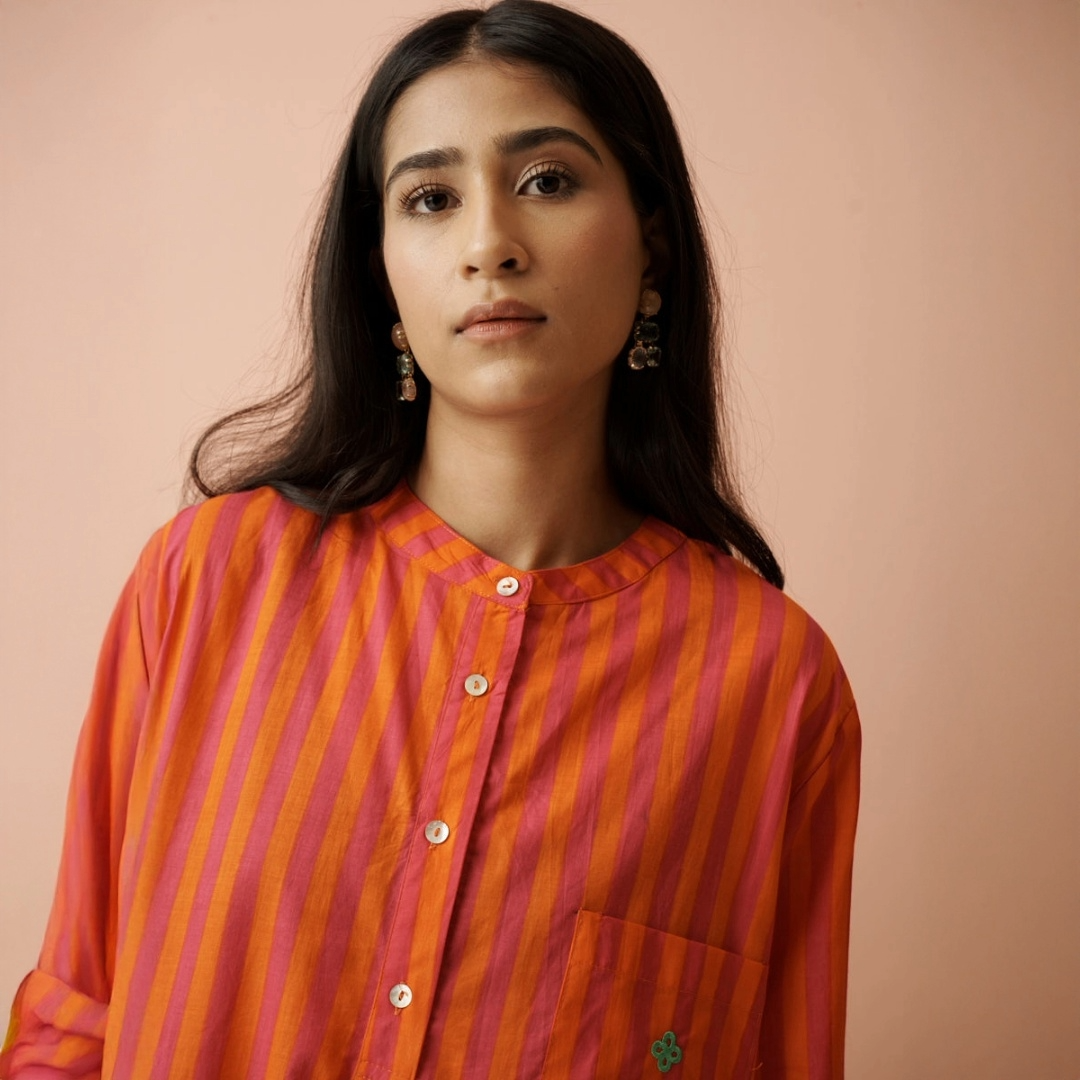 Fuschia Blush Stripe Sleepshirt