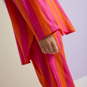 Indian Cotton Tangerine & Pink
