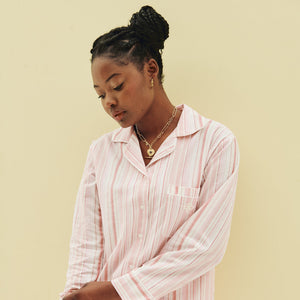 Classic Pink and Metallic Stripe