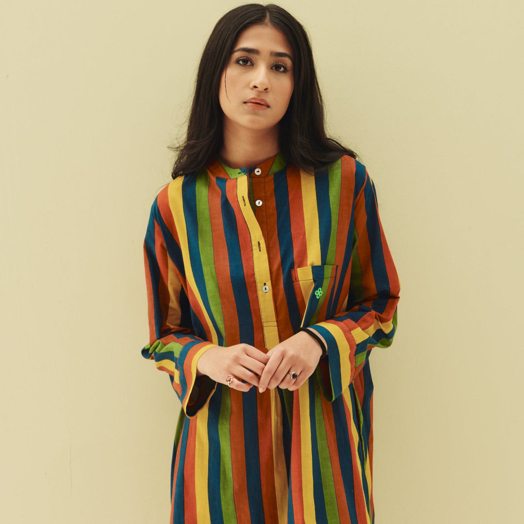 Mosaic Multi Stripe Sleepshirt