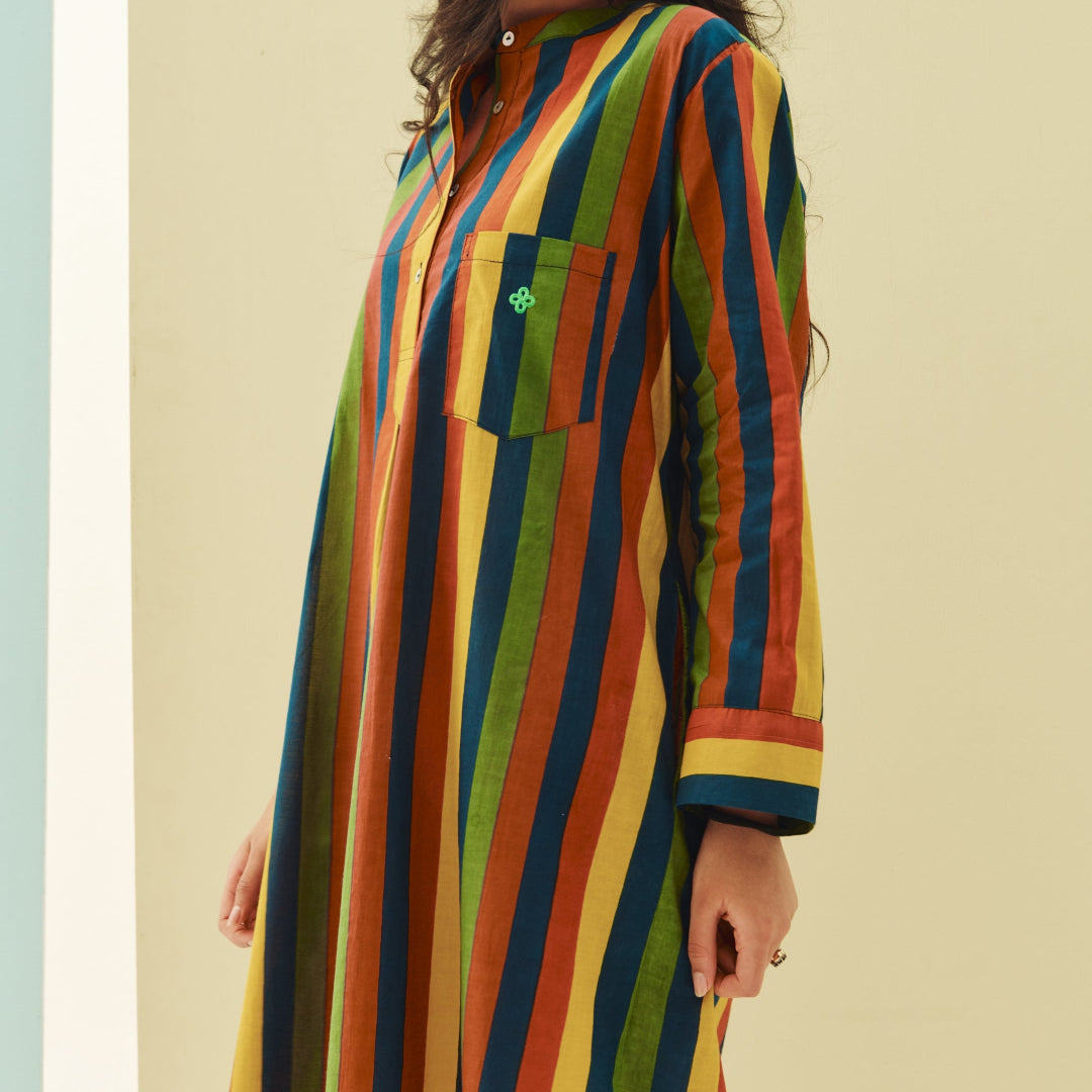 Mosaic Multi Stripe Sleepshirt