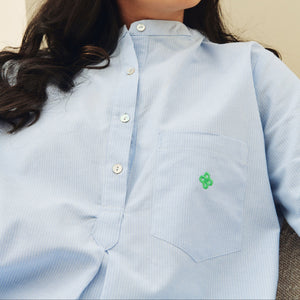 Classic Style Sleepshirt Blue Stripe