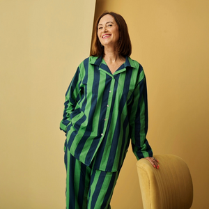 Emerald & Navy Broad Stripe Pyjamas