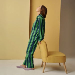 Emerald & Navy Broad Stripe Pyjamas