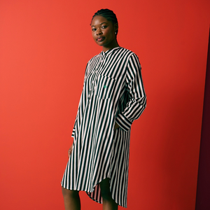 Black and White Stripe Sleepshirt