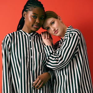 Black and White Stripe Sleepshirt