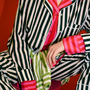 Black and White Stripe Relaxed Pyjamas