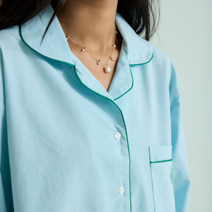 Classic Aqua Fine Stripe